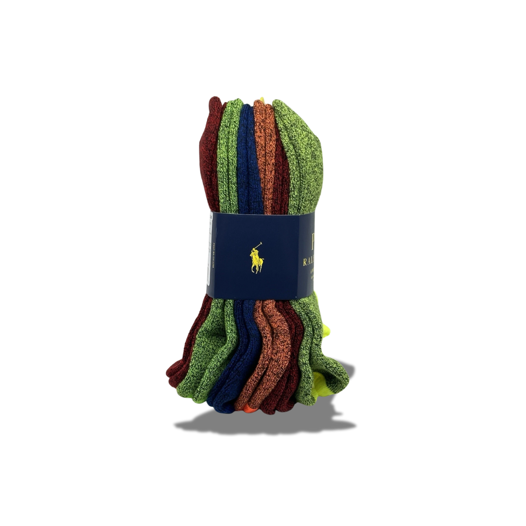 POLO RALPH LAUREN 6 PAIRS MENS CLASSIC SPORT SOCKS SSORTED