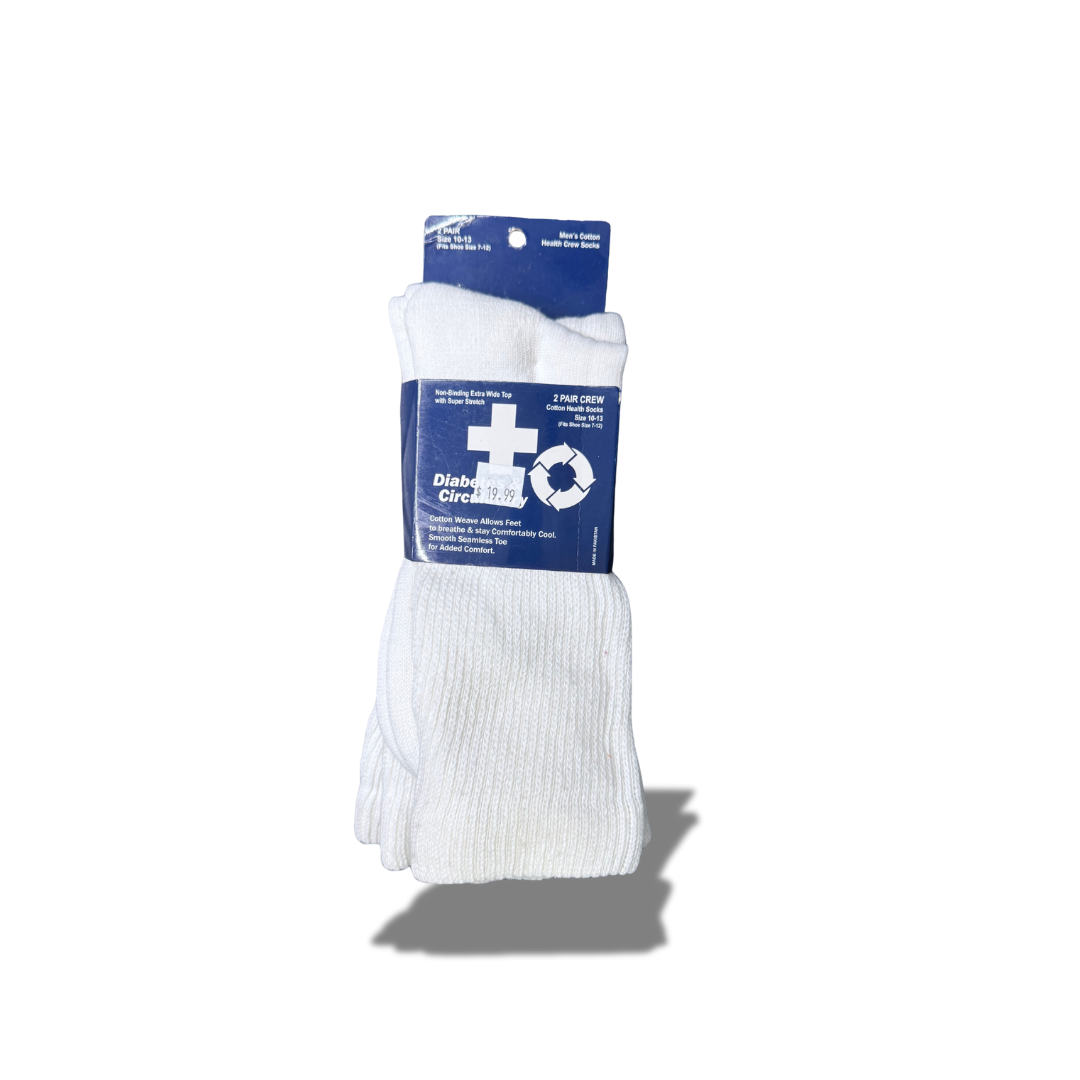 MEN'S DIABETIC WHITE DRESS SOCKS