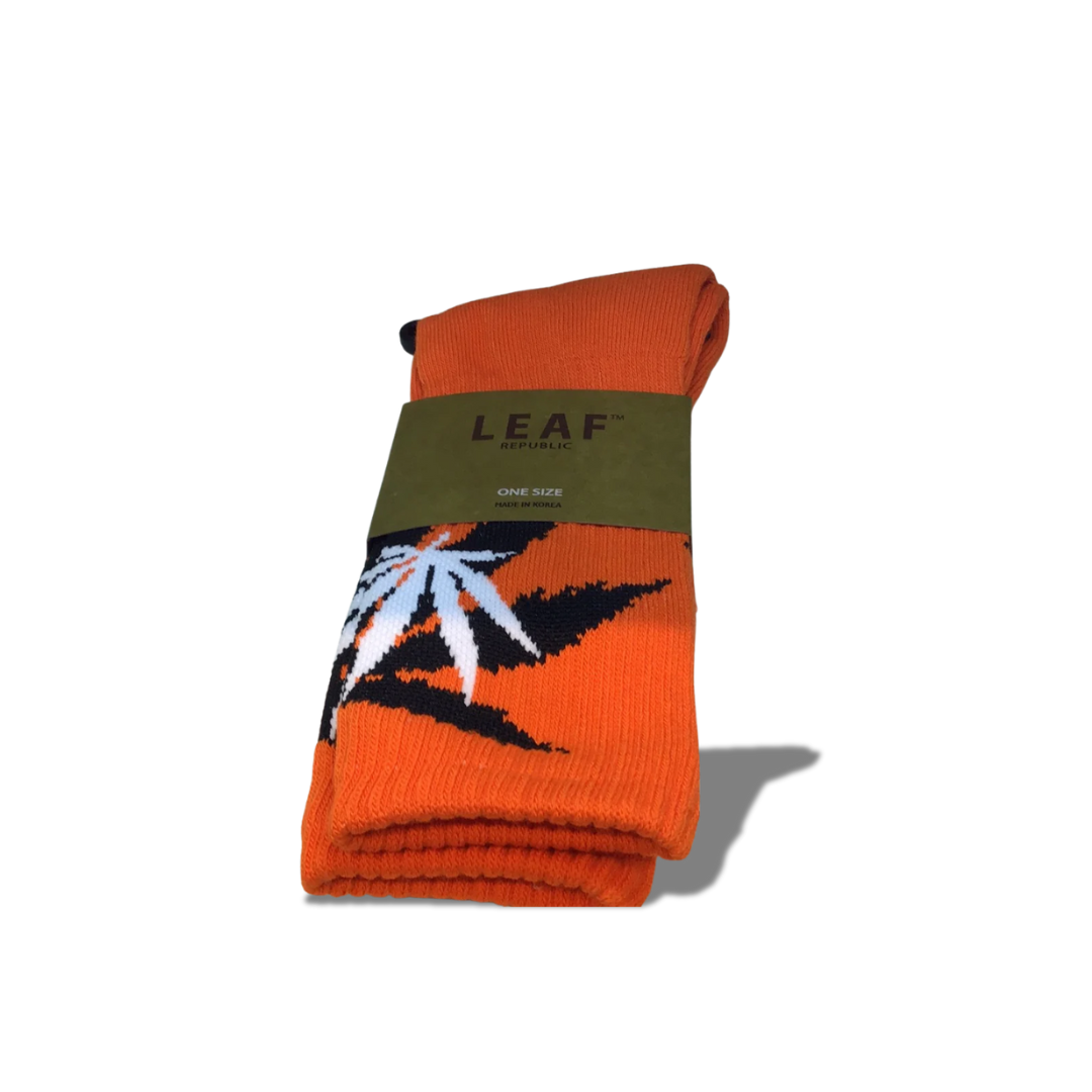 LEAF REPUBLIC SOCKS ORANGE