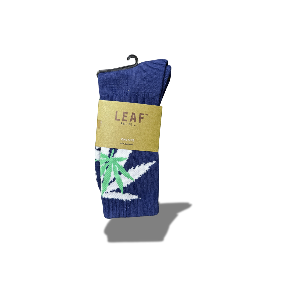 LEAF REPUBLIC SOCKS NAVY BLUE