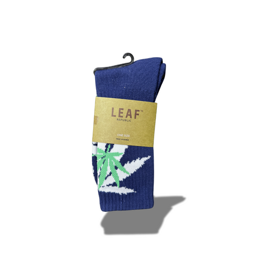 LEAF REPUBLIC SOCKS NAVY BLUE