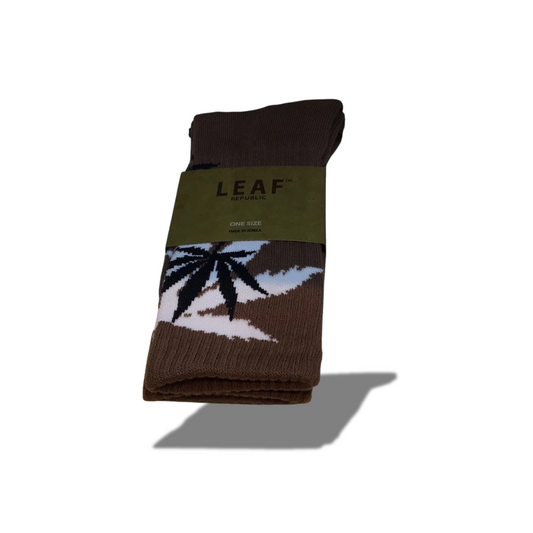 LEAF REPUBLIC SOCKS BROWN
