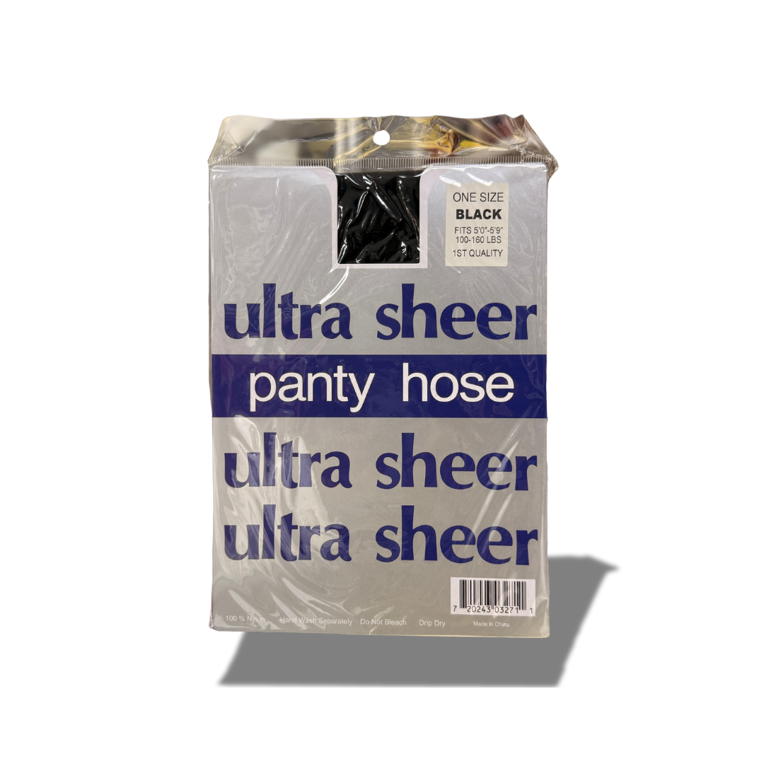 ULTRA SHEER PANTY HOSE ONE SIZE BLACK