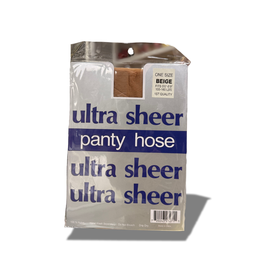 ULTRA SHEER PANTY HOSE ONE SIZE BEIGE