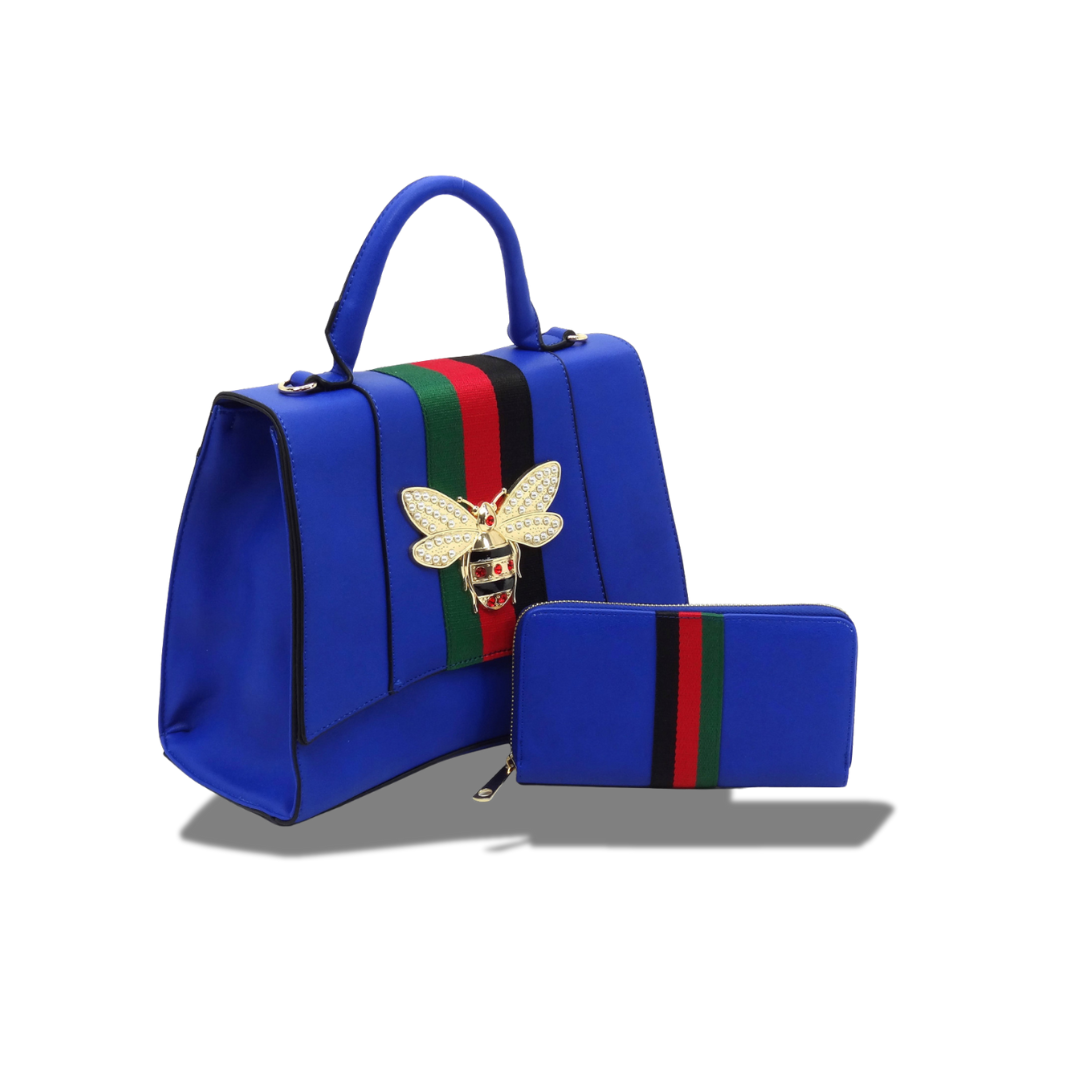 SOULFINA COLLECTION HGSF0111W BLUE SATCHEL BAG