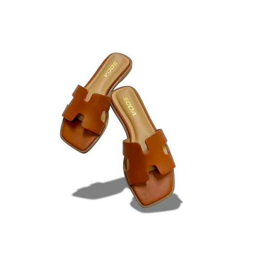 SODA SHOES H SHAPE COGNAC