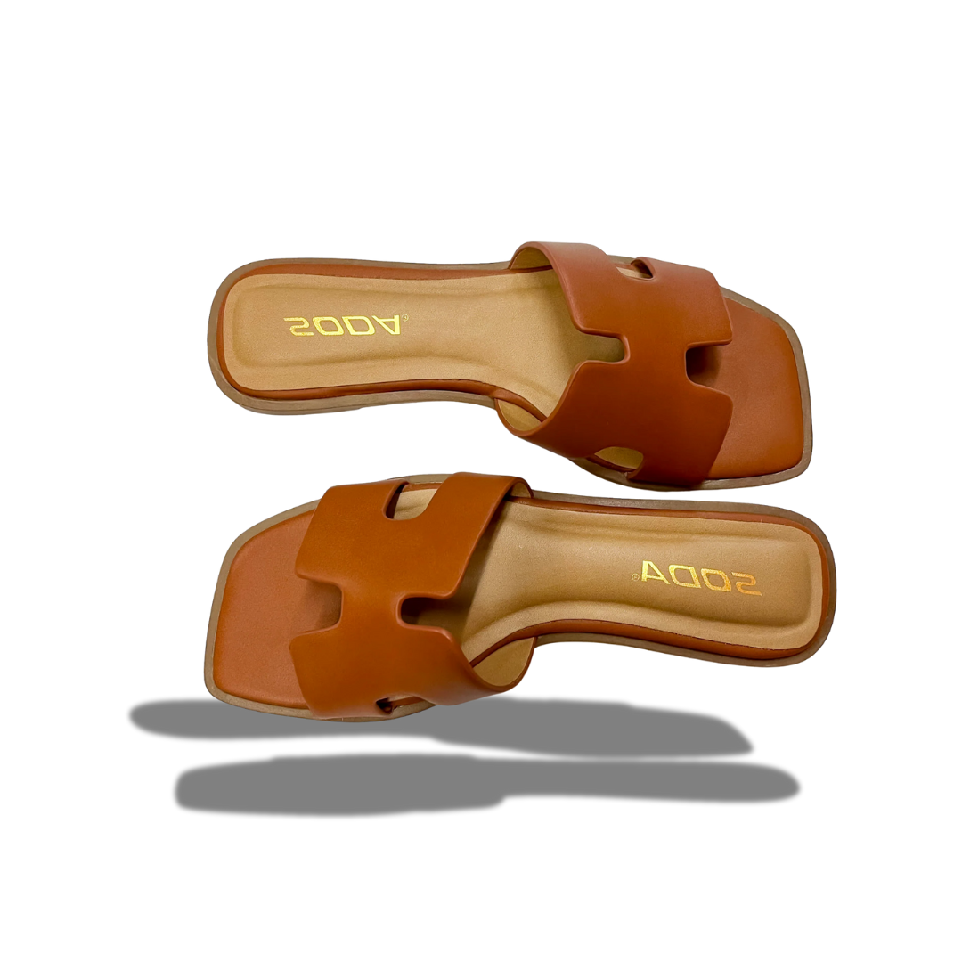 SODA SHOES H SHAPE COGNAC