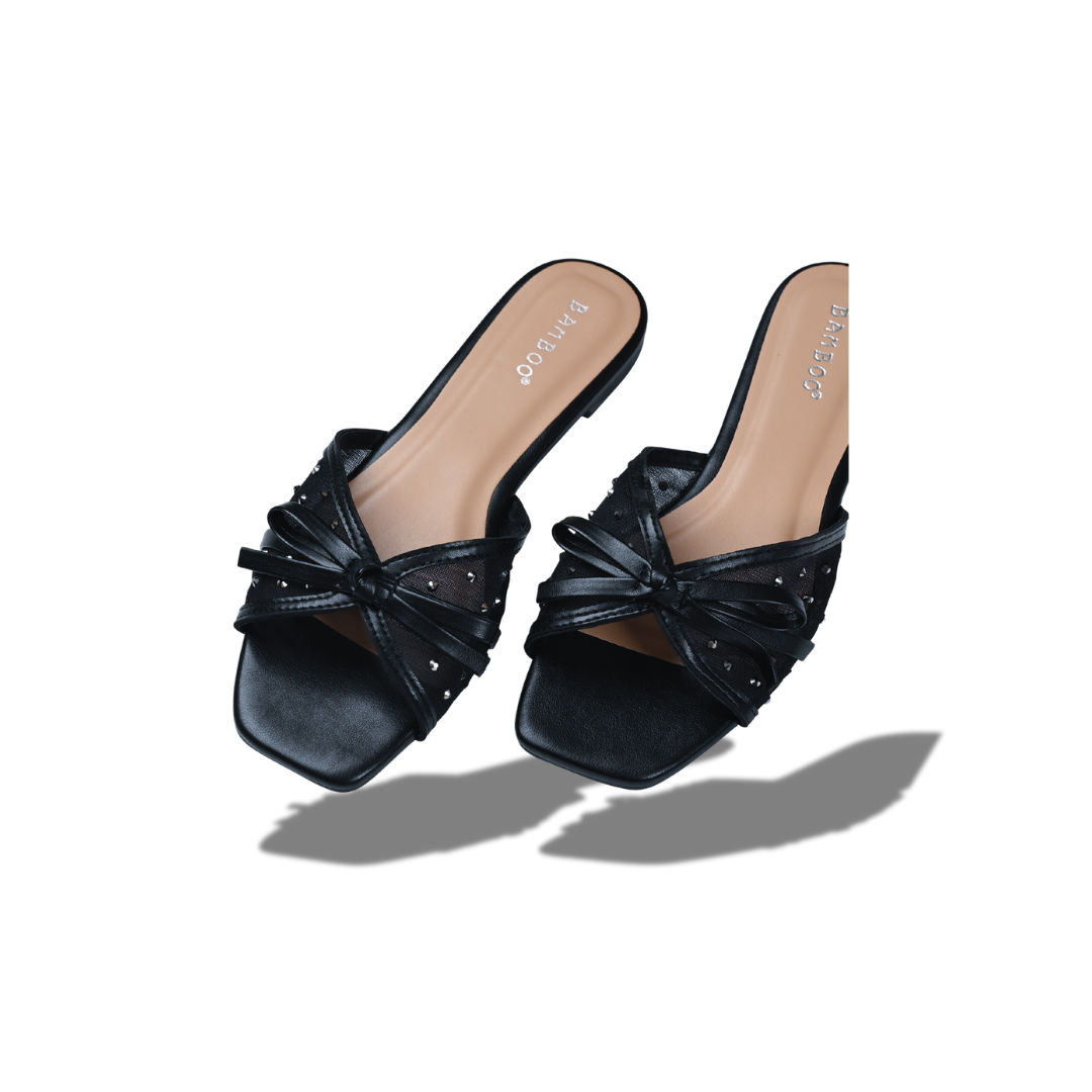 BAMBOO MESH SLIDE BLACK