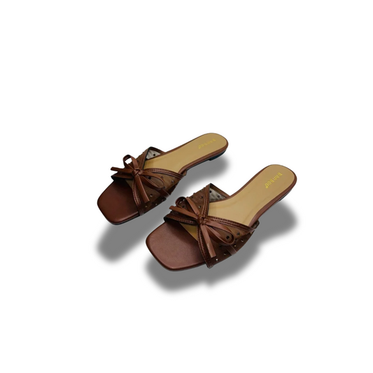 BAMBOO MESH SLIDE BROWN