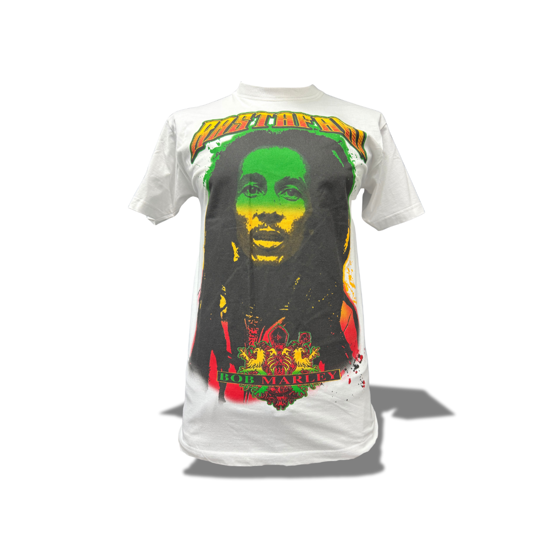 FLYING HORSE RASTAFARI BOB MARLEY WHITE T SHIRT