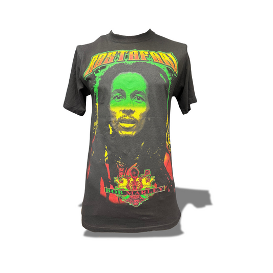 BOB MARLEY RASTAFARI BLACK T SHIRT