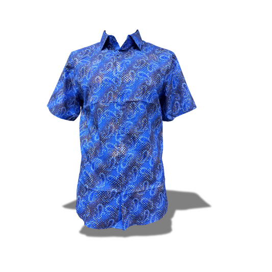 PERRUZO 3748 BLUE MENS BUTTON UP SHIRT