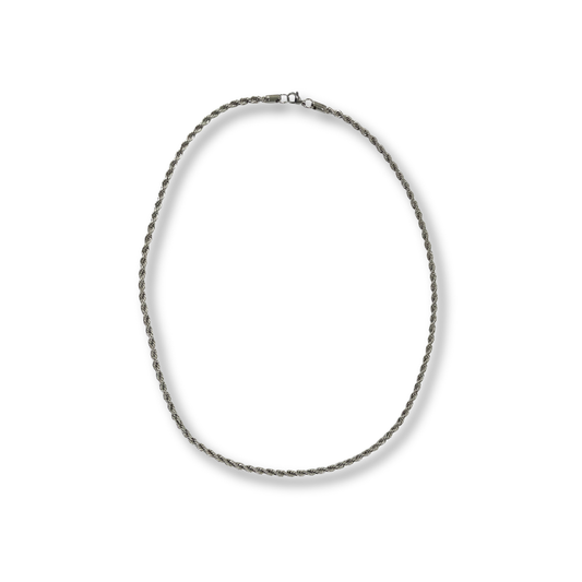 GOSTEEL SILVER STAINLESS STEEL ROPE CHAIN 26'' C01203204