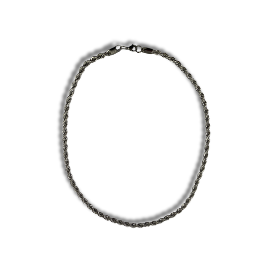 GOSTEEL SILVER STAINLESS STEEL 6MM ROPE CHAIN 24' C0124024