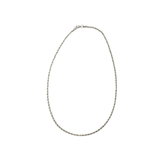 GOSTEEL SILVER STAINLESS STEEL 3MM ROPE 22' CHAIN C0120033