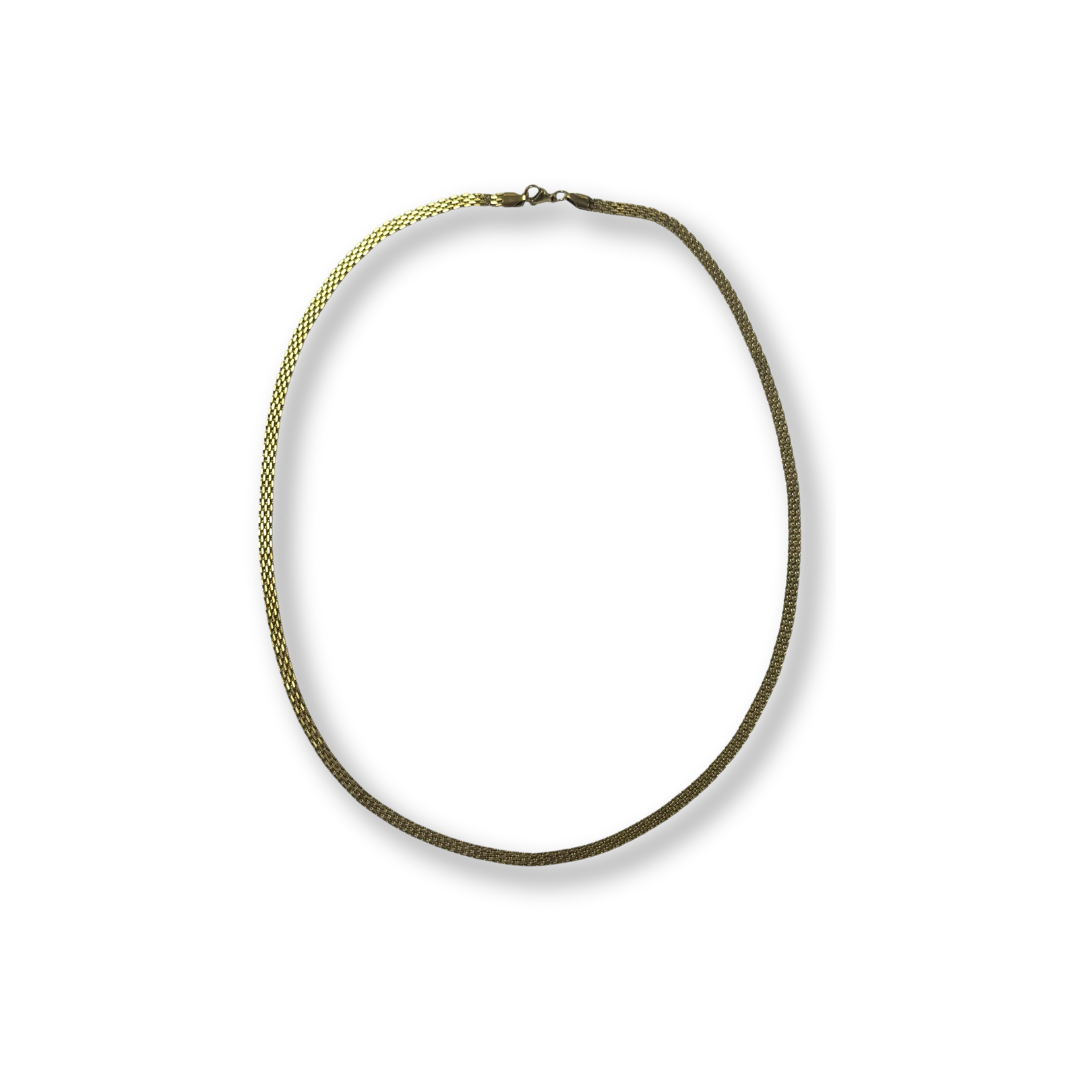 GOSTEEL GOLD STAINLESS STEEL FLAT CHAIN C31077115