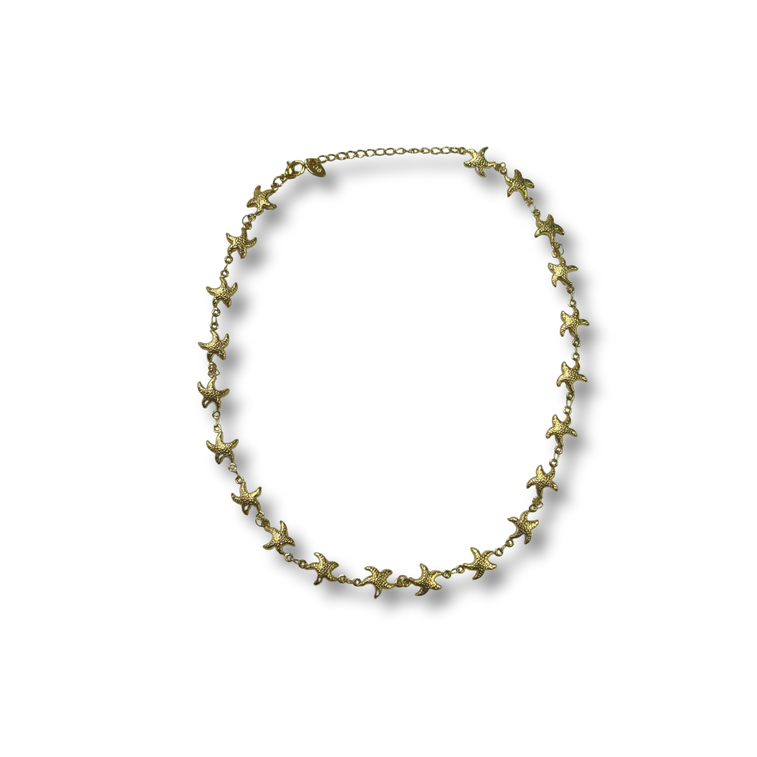 GOSTEEL GOLD STAINLESS STEEL STARFISH CHAIN E85C