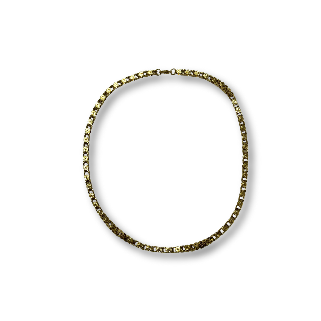 GOSTEEL GOLD STAINLESS STEEL CIRCLE LINK SQUARE CSCSC12