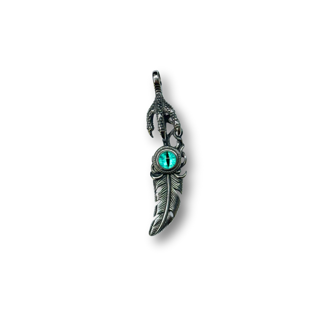 EYE FEATHER SILVER PENDANT 66D1111R