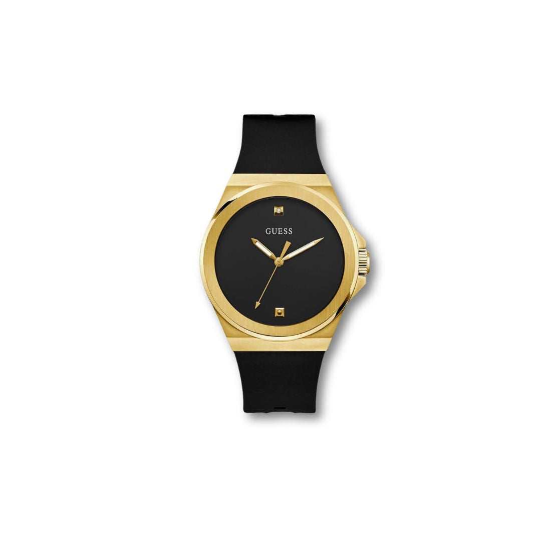 GUESS WATCH GW0790G1 MENS BLACK GOLD