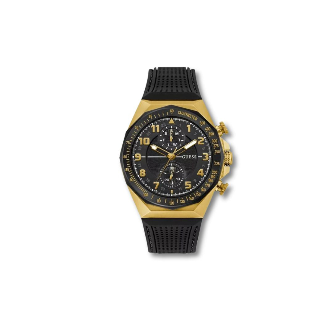 GUESS WATCH GW0902G1 BLACK GOLD MENS
