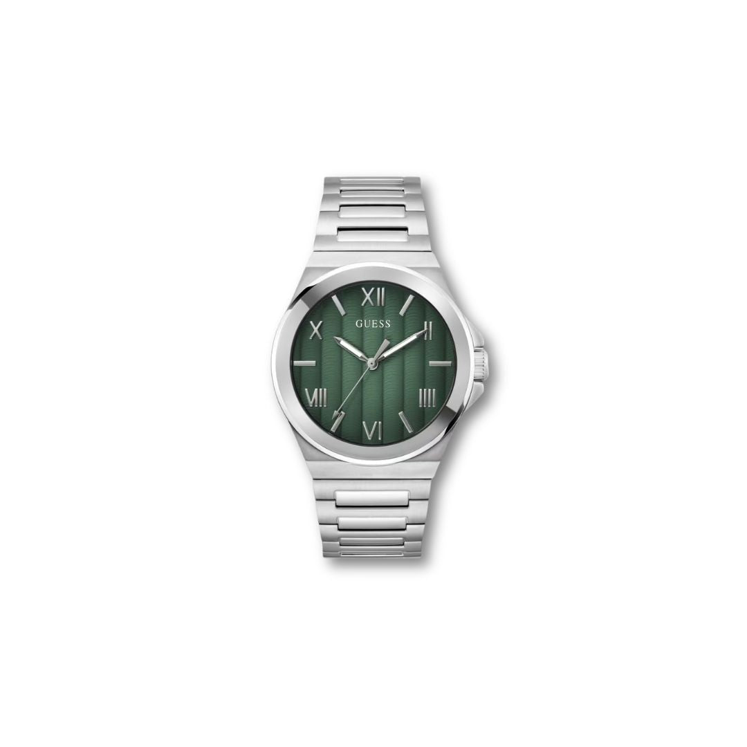 GUESS WATCH GW0789G1 MENS SILVER GREEN