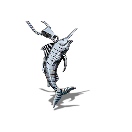 GOSTEEL STAINLESS STEEL PENDANT SWORDFISH SILVER