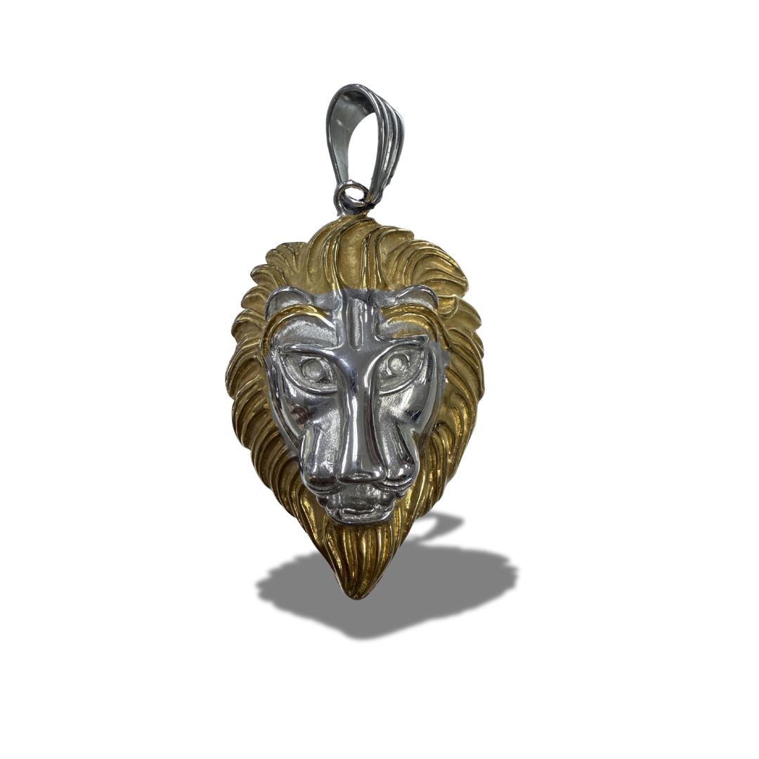 GOSTEEL STAINLESS STEEL GOTHIC CEELTIC LION PENDANT NECKLACE