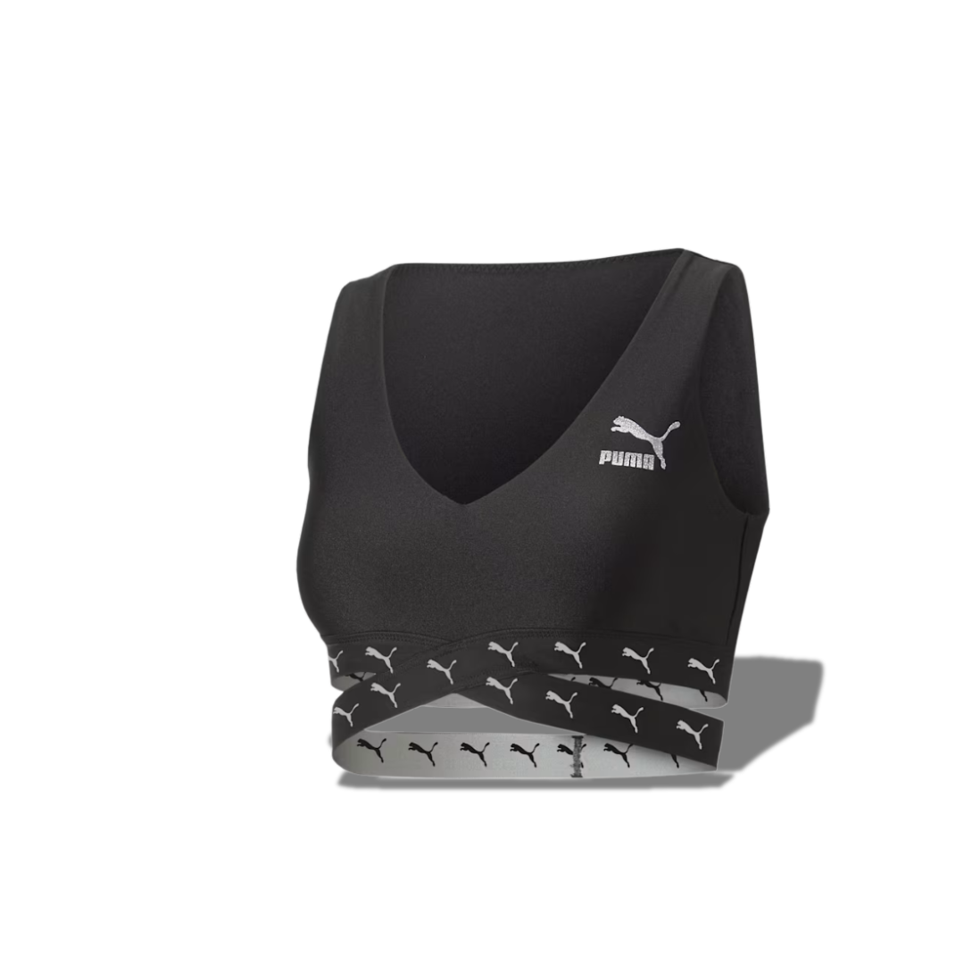 PUMA SQ CROPPED TOP BLACK