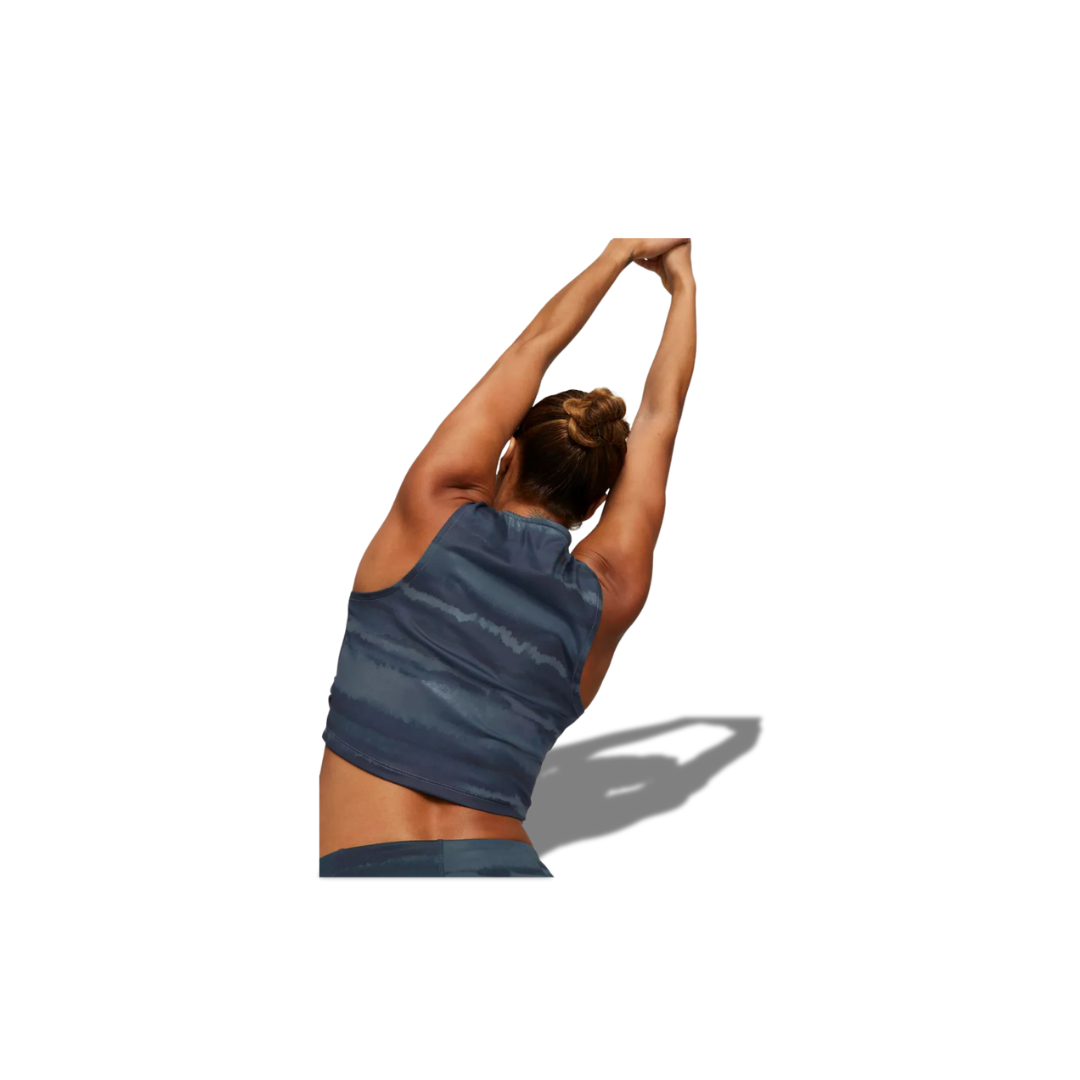 PUMA STUDIO AOP CROP TOP MARINE BLUE-GEO PRINT