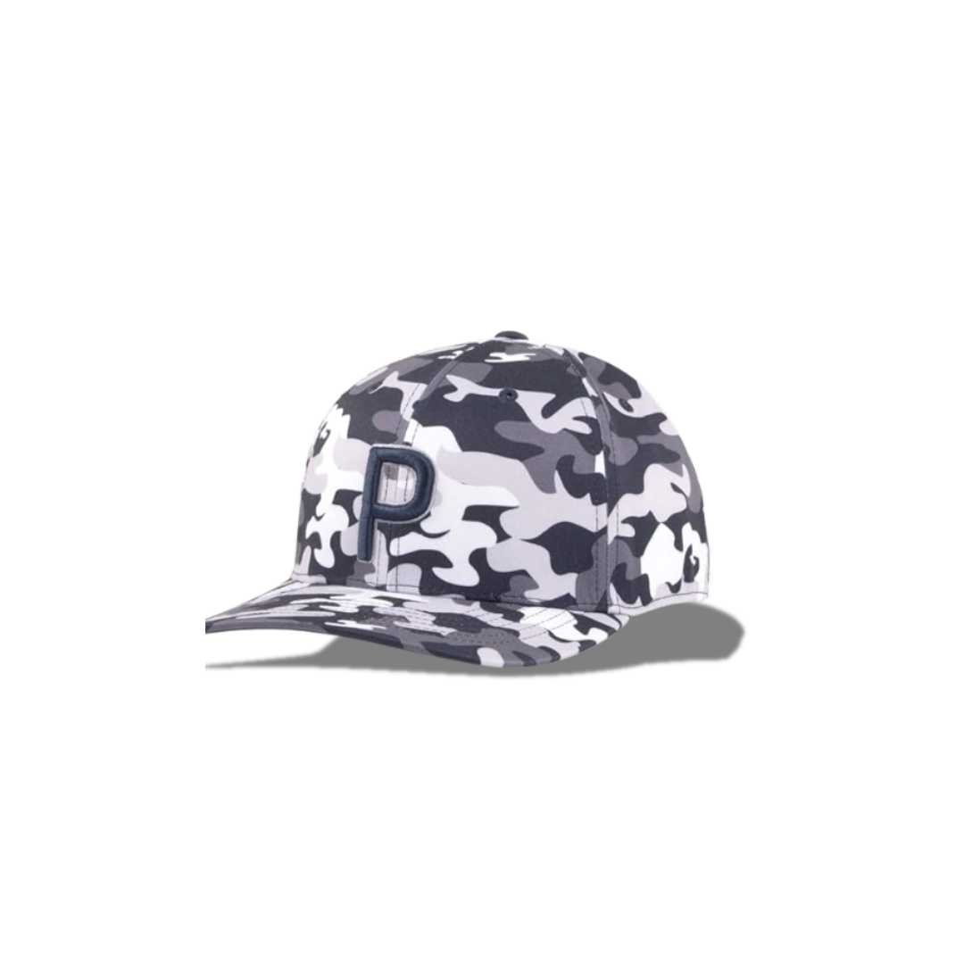 PUMA CAMO PATTERN P SNAPBACK CAP NAVY BLUE