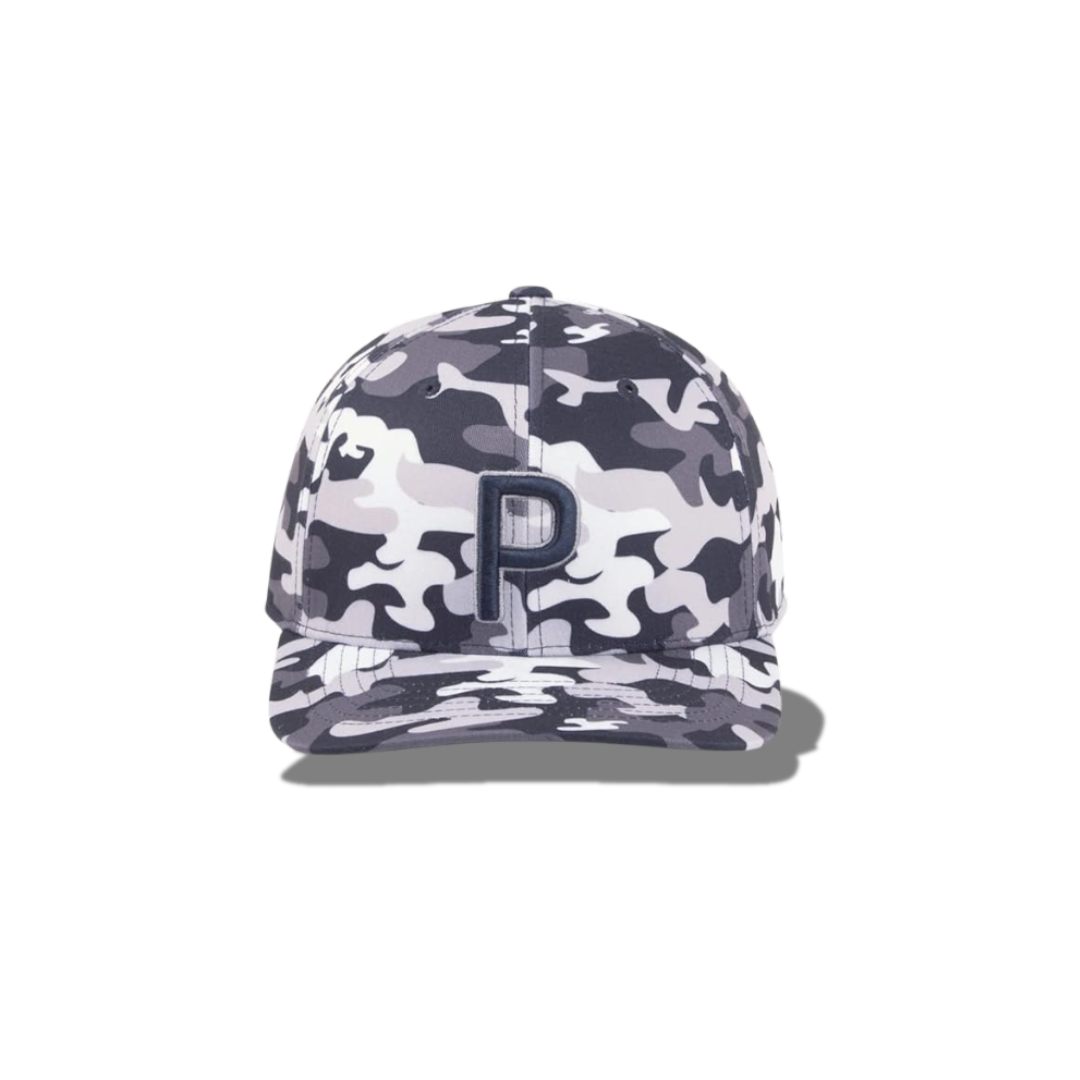 PUMA CAMO PATTERN P SNAPBACK CAP NAVY BLUE