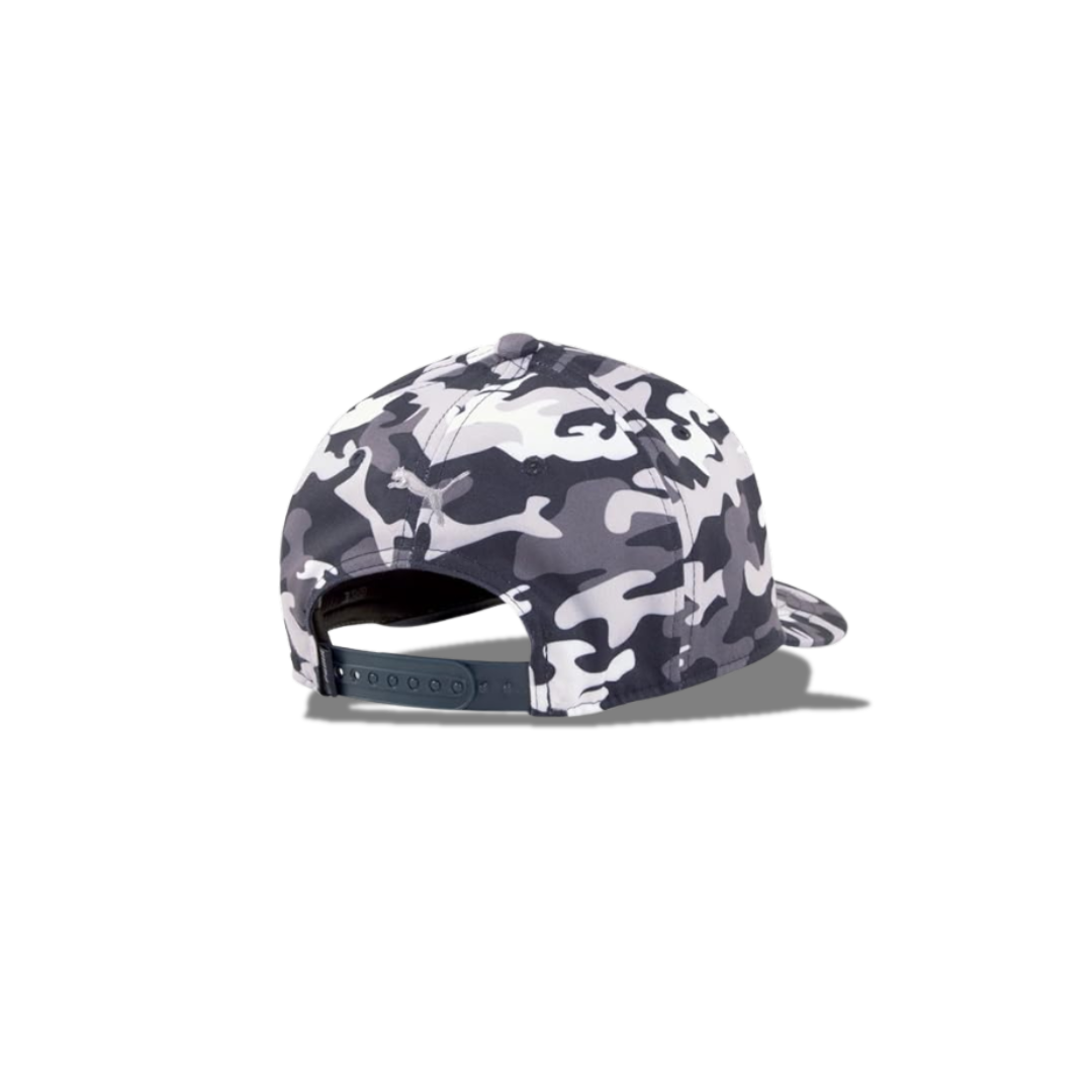 PUMA CAMO PATTERN P SNAPBACK CAP NAVY BLUE