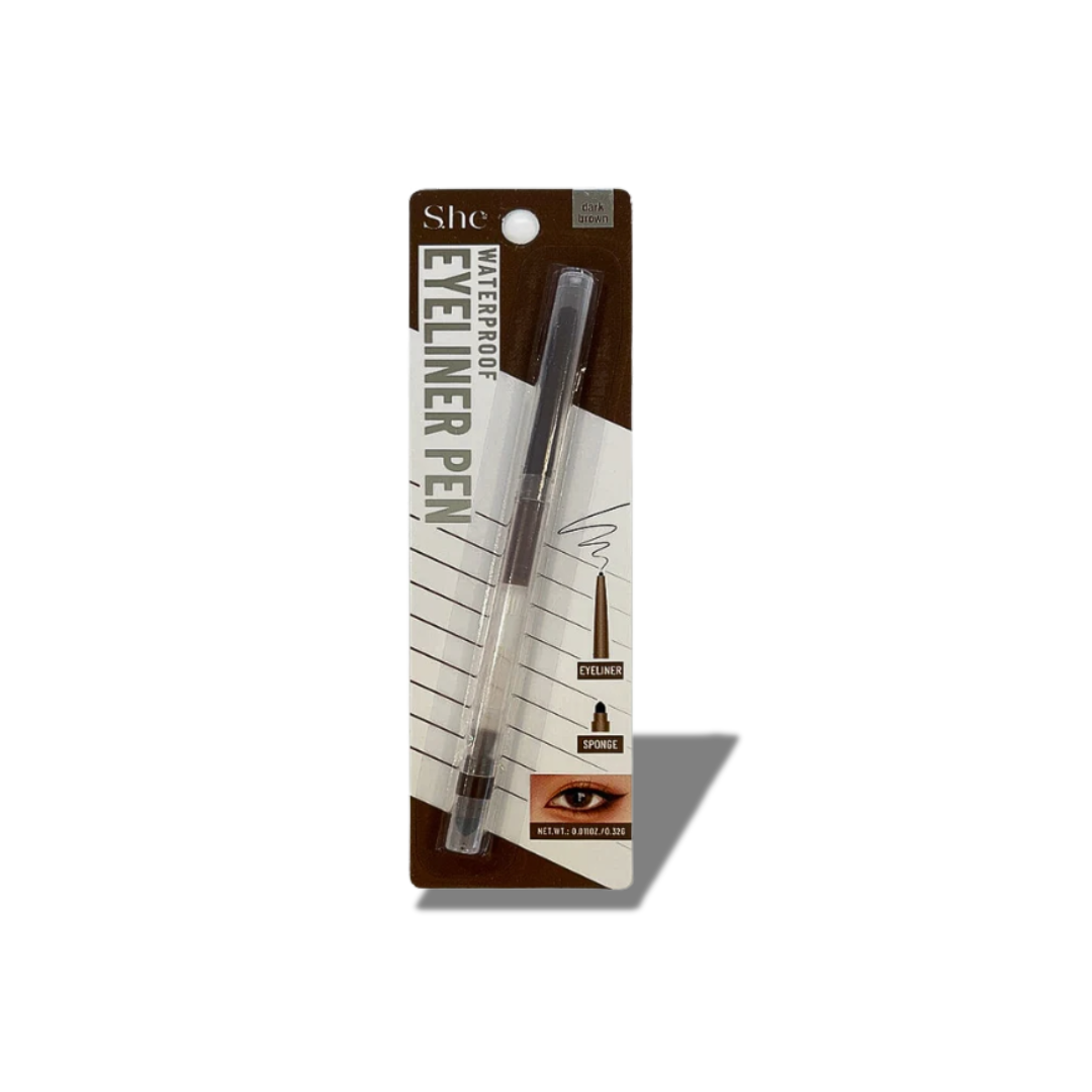 SHE WATERPROOF EYELINER PEN DARK BROWN