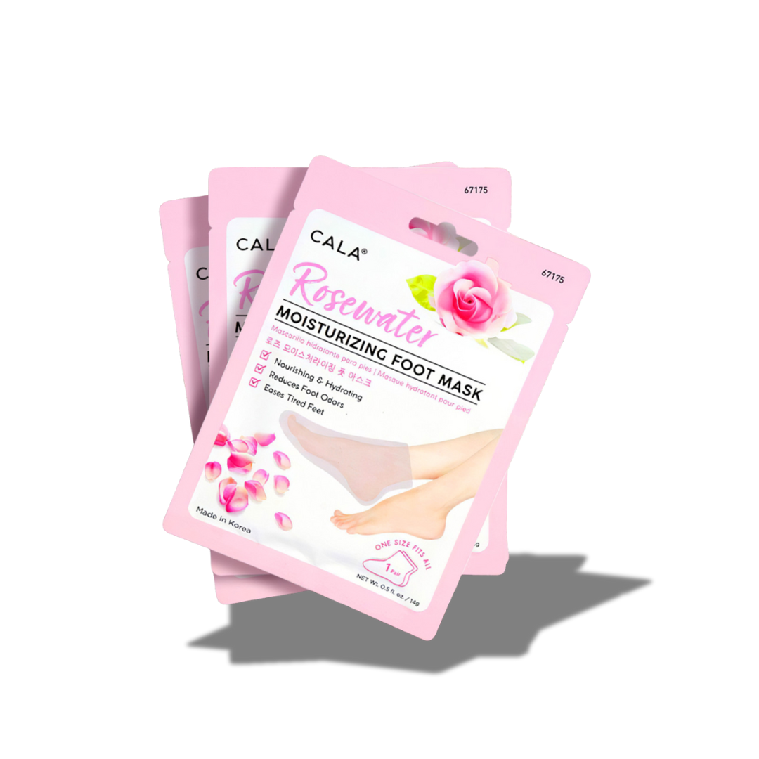 CALA ROSEWATER MOISTURIZING FOOT MASKS