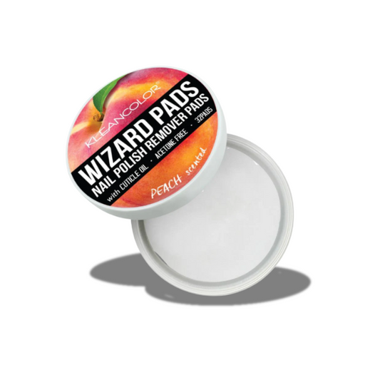KLEANCOLOR WIZARD PADS NAIL POLISH REMOVER PEACH SCENTED