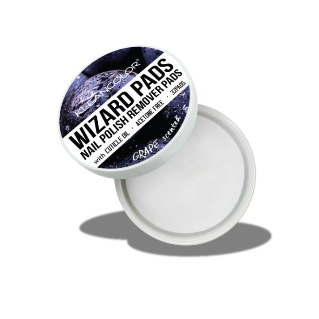 KLEANCOLOR WIZARD PADS NAIL POLISH REMOVER GRAPE SCENTED