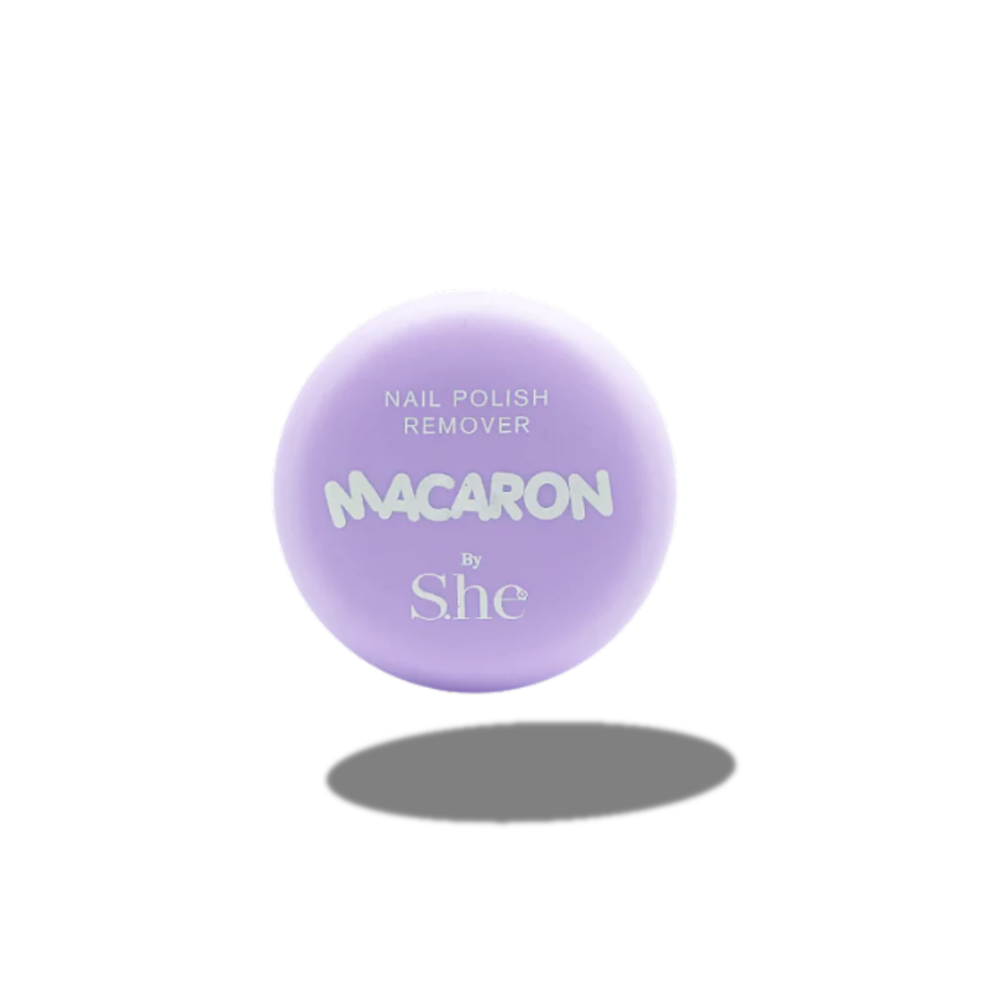 SHE MACARON NAIL POLISH REMOVER PADS PURPLE