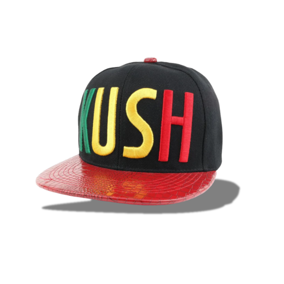 ARMYCREW RASTA RGY 3D EMBROIDERED SNAPBACK CAP WITH PVC VISOR KUSH