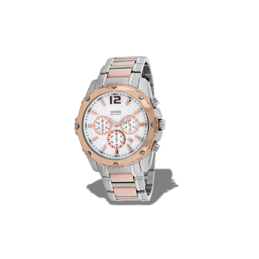 GUESS MEN'S CLASSIC- SILVER/GOLD WATCH