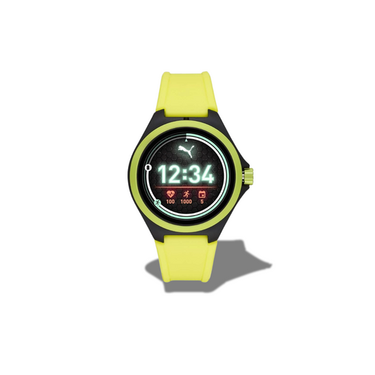 PUMA SMARTWATCH WITH YELLOW SILICONE STRAP PT9101