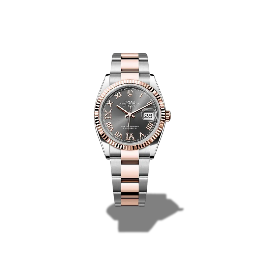 ROLEX 36MM STEEL AND EVEROSE GOLD 126231-0024 WATCH