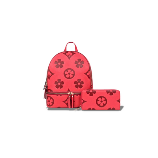 CLASSIC FASHION RED 2 IN 1 BACKPACK YB-7285W