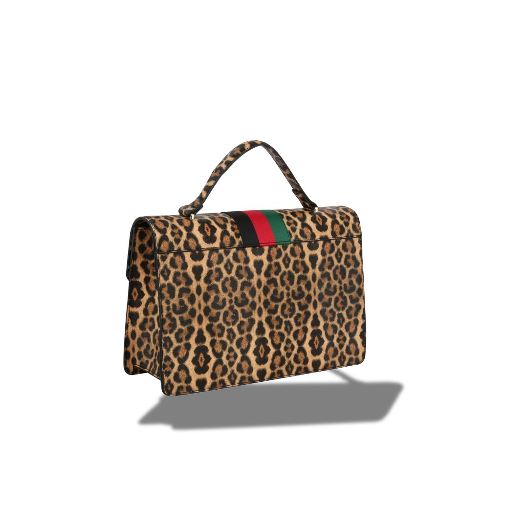 FASHION BEE SATCHEL BAG TD-0010W LEO BROWN