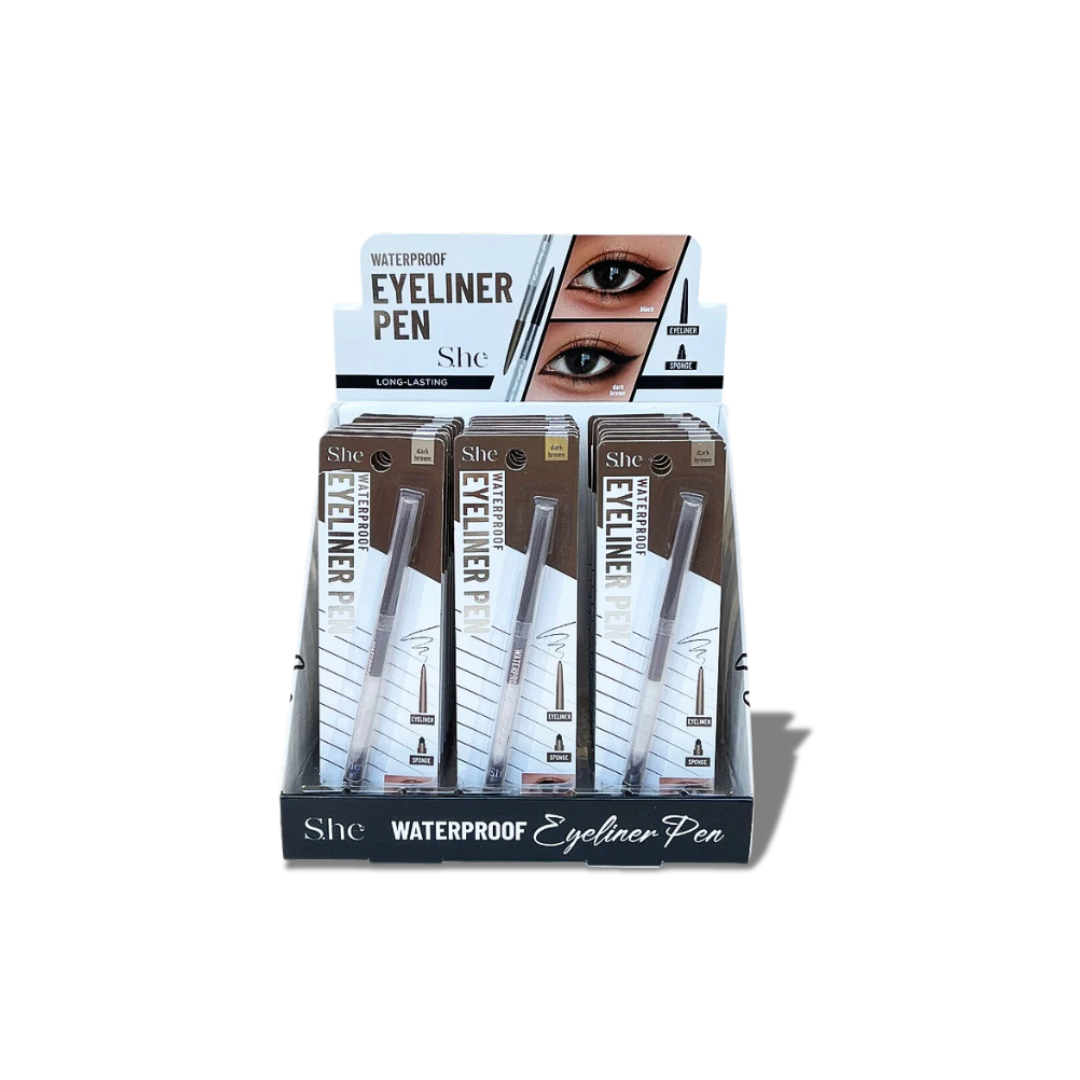 SHE WATERPROOF EYELINER PEN DARK BROWN
