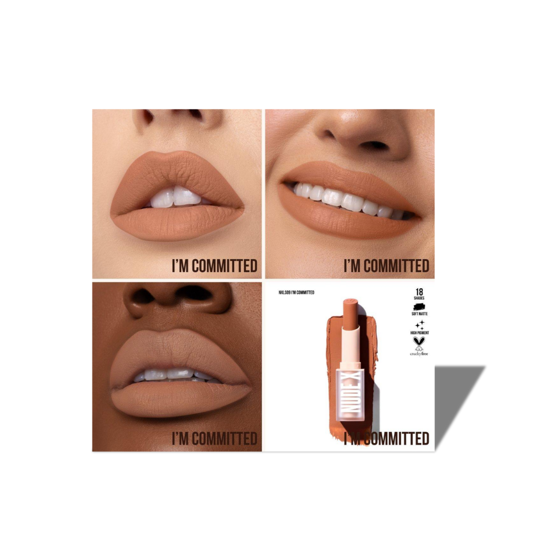 BEAUTY CREATIONS NUDE X I'M COMMITED LIPSTICK