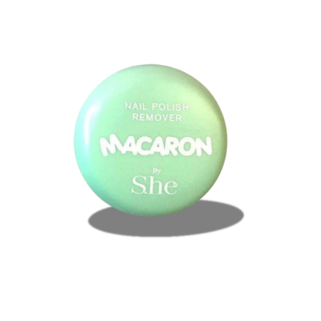 SHE MACARON NAIL POLISH REMOVER PADS GREEN