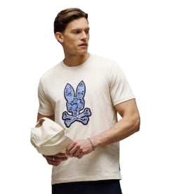 PSYCHO BUNNY AGRAPHIC TEE MT0200101 CREAM