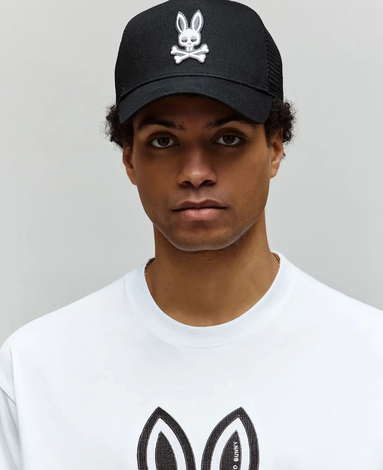 PSYCHO BUNNY MENS RYDER TRUCKER CAP M01500030