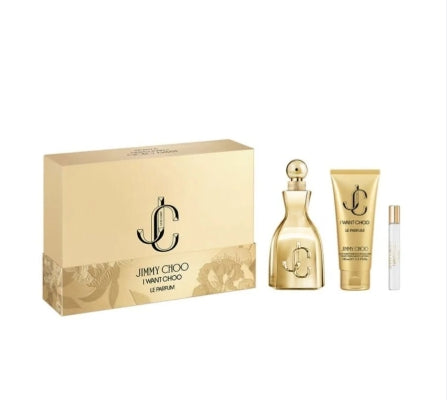 JIMMY CHOO I WANT CHOO 3PC SET GOLD WOMEN